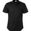 Seidensticker Hemd 676521/39 Kurzarmhemd, Slim Fit, Baumwolle, Schwarz
