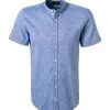 Daniel Hechter Hemd 60795/101617/680 Kurzarmhemd, Modern Fit, Leinen-Baumwolle, Navy meliert, Navy