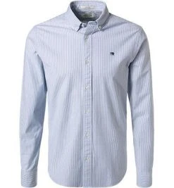 Scotch & Soda Hemd 145430/0217 Regular Fit, Baumwolle, Hellblau gestreift, Hellblau