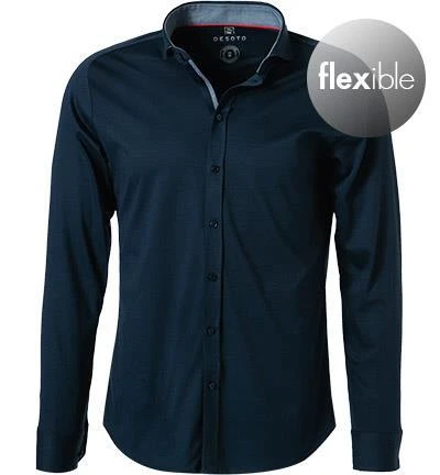 DESOTO Hemd New Hai 97007-3/512 Jersey, Nachtblau 2 DESOTO Hemd New Hai 97007-3/512 Jersey, Nachtblau – Bild 2