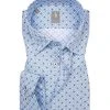 Jacques Britt Hemd Messina 866480/11 Slim Fit, Popeline, Hellblau-weiß gemustert, Hellblau-weiß