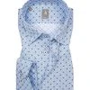 Jacques Britt Hemd Messina 836480/11 Custom Fit, Popeline, Hellblau-weiß gemustert, Hellblau-weiß