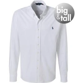 Polo Ralph Lauren Hemd 711654408/004 Big&Tall, Baumwoll-Piqué, Weiß