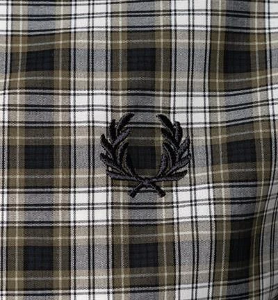 Fred Perry Hemd M8567/608 Baumwolle, Dunkelblau-oliv kariert, Dunkelblau 3 Fred Perry Hemd M8567/608 Baumwolle, Dunkelblau-oliv kariert, Dunkelblau – Bild 3