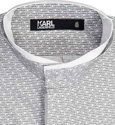 KARL LAGERFELD Hemd 605112/60/501687/10 Modern Fit, Popeline, Weiß-schwarz gemustert, Weiß-schwarz 2 KARL LAGERFELD Hemd 605112/60/501687/10 Modern Fit, Popeline, Weiß-schwarz gemustert, Weiß-schwarz – Bild 2