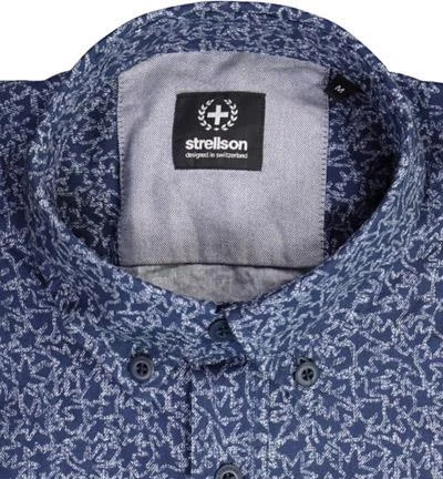 Strellson Hemd Core 30020196/415 Popeline, Navy gemustert, Navy 2 Strellson Hemd Core 30020196/415 Popeline, Navy gemustert, Navy – Bild 2