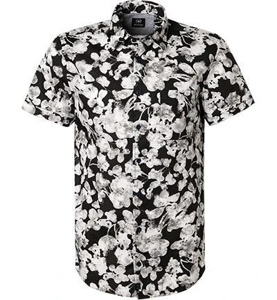 Strellson Hemd Corvin 30020204/420 Kurzarmhemd, Baumwolle, Schwarz-weiß gemustert, Schwarz-weiß 1 Strellson Hemd Corvin 30020204/420 Kurzarmhemd, Baumwolle, Schwarz-weiß gemustert, Schwarz-weiß