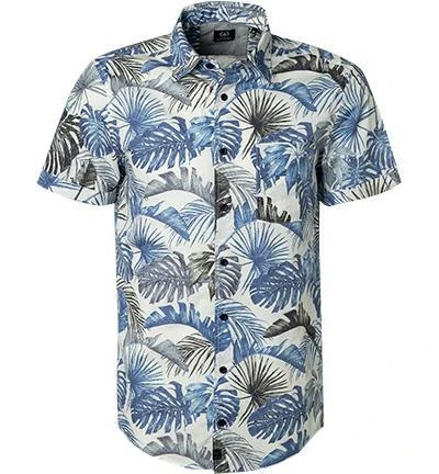 Strellson Hemd Corvin 30020208/420 Kurzarmhemd, Baumwolle, Blau gemustert, Blau 1 Strellson Hemd Corvin 30020208/420 Kurzarmhemd, Baumwolle, Blau gemustert, Blau