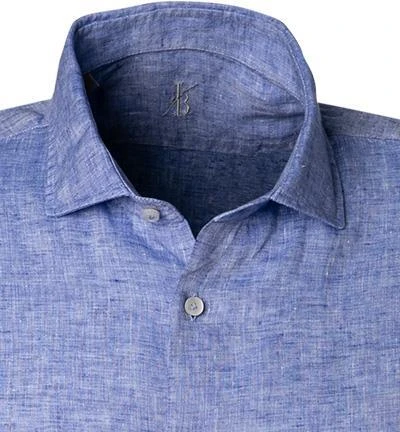 Jacques Britt Hemd Siena 856200/11 Perfect Fit, Reines Leinen, Blau meliert, Blau 2 Jacques Britt Hemd Siena 856200/11 Perfect Fit, Reines Leinen, Blau meliert, Blau – Bild 2
