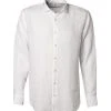 Jacques Britt Hemd Siena 856200/01 Perfect Fit, Reines Leinen, Weiß