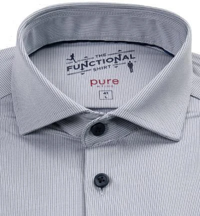 PURE Hemd C91302-21750/710 Funktionsmaterial, Grau gestreift, Grau 3 PURE Hemd C91302-21750/710 Funktionsmaterial, Grau gestreift, Grau – Bild 3