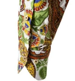 Stenströms Hemd 675221/7989/001 Fitted Body, Reines Leinen, Multicolour gemustert, Multicolor -hemdenverkauf 345103 norm3