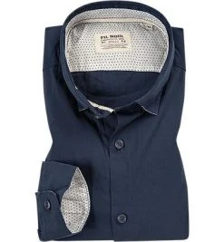FIL NOIR Hemd Piacenza 51100/70 Shaped Fit, Popeline CO2-Neutral, Nachtblau