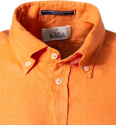 B.D. BAGGIES Hemd TC162/B001/TS14/256 Kurzarmhemd, Regular Fit, Reines Leinen, Orange 2 B.D. BAGGIES Hemd TC162/B001/TS14/256 Kurzarmhemd, Regular Fit, Reines Leinen, Orange – Bild 2