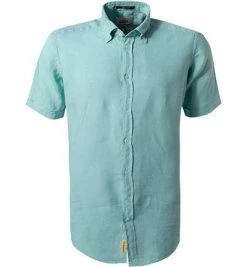B.D. BAGGIES Hemd TC162/B001/TS14/225 Kurzarmhemd, Regular Fit, Reines Leinen, Hellgrün