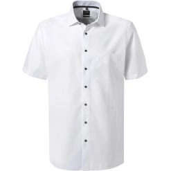 OLYMP Luxor Modern Fit 1298/52/00 Kurzarmhemd, Popeline, Weiß