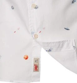 BOB Hemd KOREA503 T503/bianco Popeline, Weiß gemustert -hemdenverkauf 345930 norm3