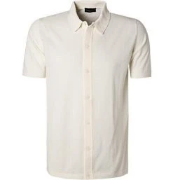 roberto collina Hemd RC10025/02 Kurzarmhemd, Baumwoll-Strick, Offwhite, Weiß
