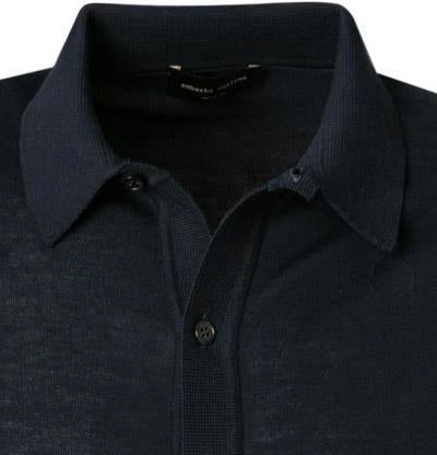 roberto collina Hemd RC10025/10 Kurzarmhemd, Baumwoll-Strick, Marineblau 2 roberto collina Hemd RC10025/10 Kurzarmhemd, Baumwoll-Strick, Marineblau – Bild 2