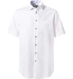 Jacques Britt Hemd Como Mix WP 1/2 836401/01 Kurzarmhemd, Custom Fit, Baumwolle, Weiß