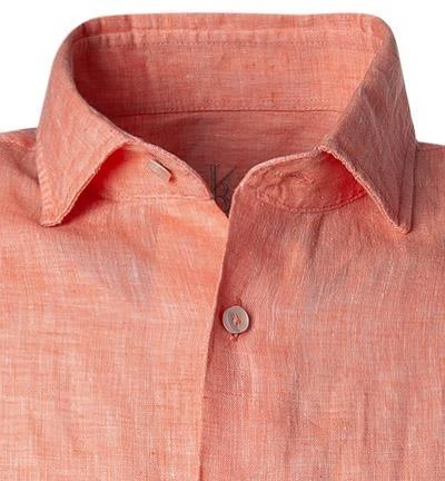 Jacques Britt Hemd Siena 856200/65 Perfect Fit, Reines Leinen, Orange 2 Jacques Britt Hemd Siena 856200/65 Perfect Fit, Reines Leinen, Orange – Bild 2