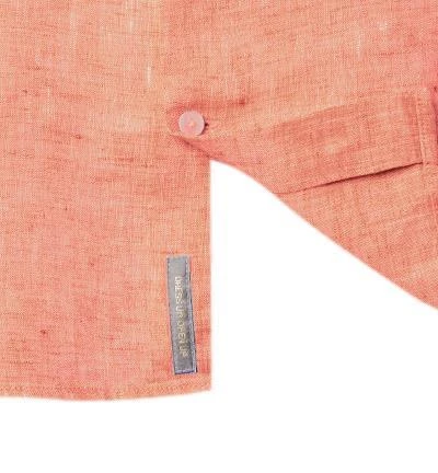 Jacques Britt Hemd Siena 856200/65 Perfect Fit, Reines Leinen, Orange 3 Jacques Britt Hemd Siena 856200/65 Perfect Fit, Reines Leinen, Orange – Bild 3