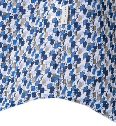 bugatti Hemd 9450/58542/360 Kurzarmhemd, Modern Fit, Leinen-Baumwolle, Blau gemustert, Blau 3 bugatti Hemd 9450/58542/360 Kurzarmhemd, Modern Fit, Leinen-Baumwolle, Blau gemustert, Blau – Bild 3