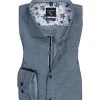 OLYMP No. Six Super Slim 69EL 2519/59/18 Hemd, Super Slim Fit, Baumwolle, Extra langer Arm, Marineblau gemustert, Marine