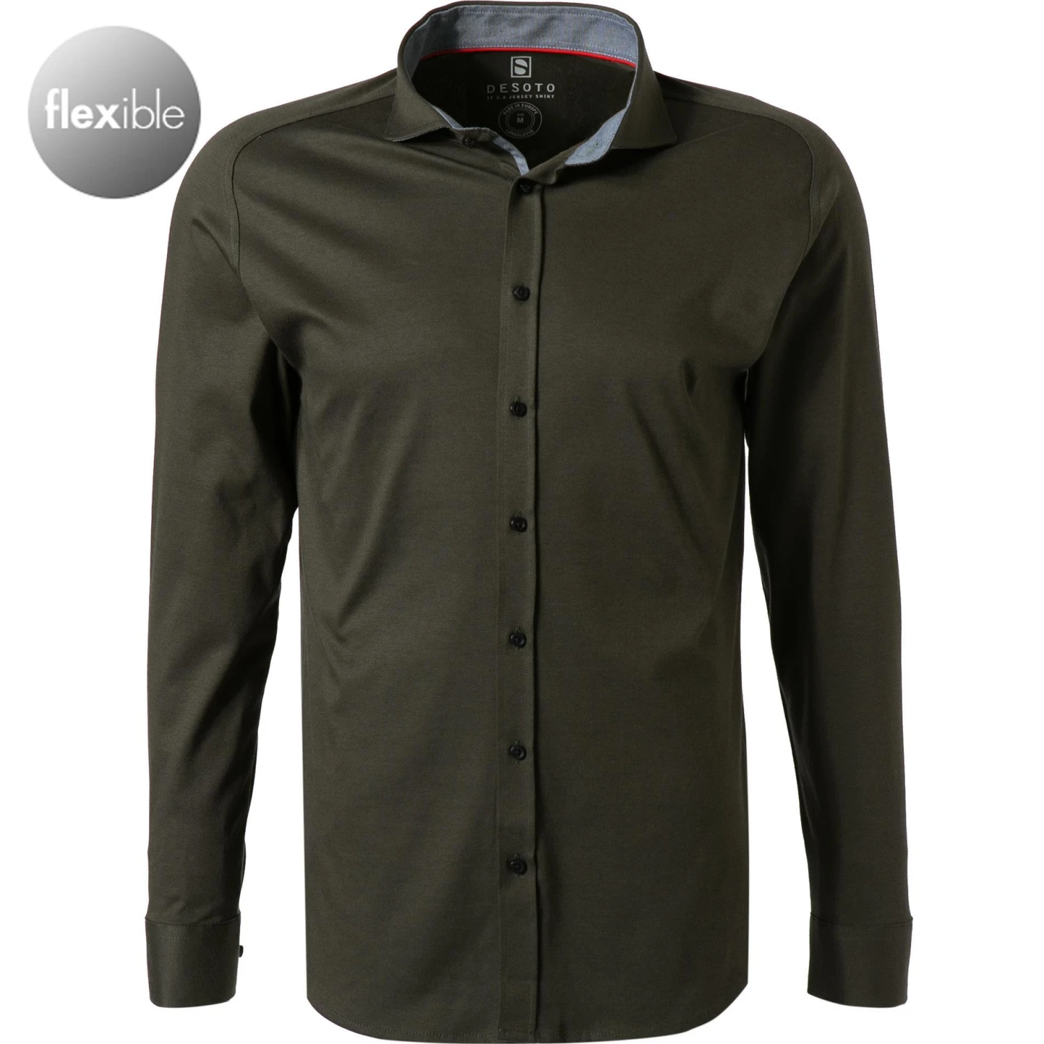 DESOTO Hemd New Hai 97007-3/602 Jersey, Dunkelgrün 1 DESOTO Hemd New Hai 97007-3/602 Jersey, Dunkelgrün