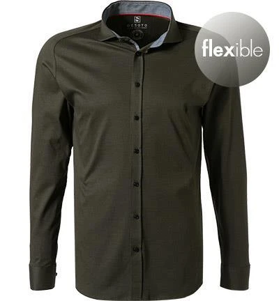 DESOTO Hemd New Hai 97007-3/602 Jersey, Dunkelgrün 2 DESOTO Hemd New Hai 97007-3/602 Jersey, Dunkelgrün – Bild 2