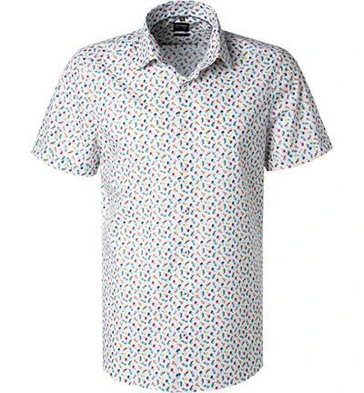 OLYMP Level Five Body Fit 2021/52/00 Kurzarmhemd, Popeline, Weiß gemustert, Weiß 1 OLYMP Level Five Body Fit 2021/52/00 Kurzarmhemd, Popeline, Weiß gemustert, Weiß