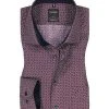 OLYMP Luxor Modern Fit 69EL 1245/59/35 Hemd, Baumwolle, Extra langer Arm, Marineblau-rot gemustert, Rot