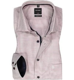 OLYMP Luxor Modern Fit 69EL 1225/59/35 Hemd, Baumwolle, Extra langer Arm, Rot gemustert, Rot