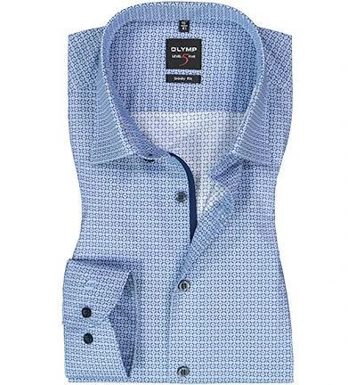 OLYMP Level Five Body Fit 69EL 2035/59/11 Hemd, Baumwolle, Extra langer Arm, Bleu gemustert, Bleu 1 OLYMP Level Five Body Fit 69EL 2035/59/11 Hemd, Baumwolle, Extra langer Arm, Bleu gemustert, Bleu