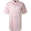 Jacques Britt Hemd Messina 1/2 WP 836261/40 Kurzarmhemd, Custom Fit, Baumwolle, Rosé gemustert, Rose
