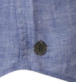 Jacques Britt Hemd Siena 856201/11 Kurzarmhemd, Reines Leinen, Blau -hemdenverkauf 348123 norm4