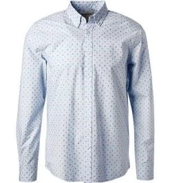 Scotch & Soda Hemd 155162/0217 Regular Fit, Baumwolle, Hellblau gemustert, Hellblau