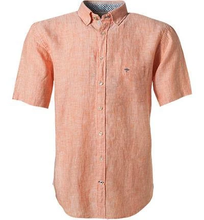 Fynch-Hatton Hemd 1120 6091/6095 Kurzarmhemd, Casual Fit, Reines Leinen, Orange meliert, Orange 1 Fynch-Hatton Hemd 1120 6091/6095 Kurzarmhemd, Casual Fit, Reines Leinen, Orange meliert, Orange
