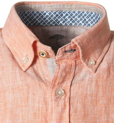 Fynch-Hatton Hemd 1120 6091/6095 Kurzarmhemd, Casual Fit, Reines Leinen, Orange meliert, Orange 2 Fynch-Hatton Hemd 1120 6091/6095 Kurzarmhemd, Casual Fit, Reines Leinen, Orange meliert, Orange – Bild 2