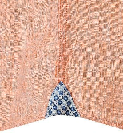 Fynch-Hatton Hemd 1120 6091/6095 Kurzarmhemd, Casual Fit, Reines Leinen, Orange meliert, Orange 4 Fynch-Hatton Hemd 1120 6091/6095 Kurzarmhemd, Casual Fit, Reines Leinen, Orange meliert, Orange – Bild 4
