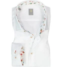 Jacques Britt Hemd Como Mix 836100/01 Custom Fit, Baumwolle, Weiß