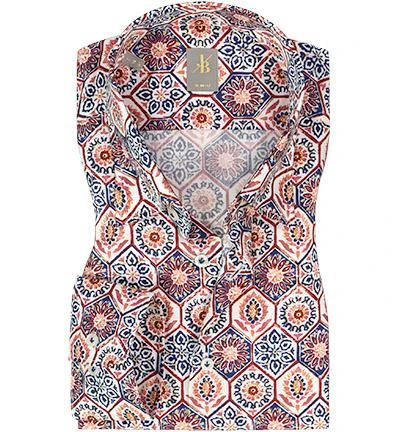 Jacques Britt Hemd Messina 866230/24 Slim Fit, Baumwolle, Rotbraun gemustert, Biege 1 Jacques Britt Hemd Messina 866230/24 Slim Fit, Baumwolle, Rotbraun gemustert, Biege