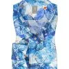 Jacques Britt Hemd Messina 866130/13 Slim Fit, Baumwolle, Blau gemustert, Blau