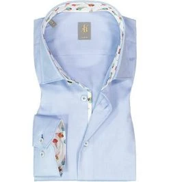 Jacques Britt Hemd Como Mix 866100/11 Slim Fit, Baumwolle, Hellblau , Hellblau