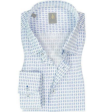 Jacques Britt Hemd Messina 866180/15 Slim Fit, Baumwolle, Blau-weiß gemustert, Blau 1 Jacques Britt Hemd Messina 866180/15 Slim Fit, Baumwolle, Blau-weiß gemustert, Blau