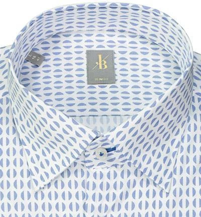 Jacques Britt Hemd Messina 866180/15 Slim Fit, Baumwolle, Blau-weiß gemustert, Blau 2 Jacques Britt Hemd Messina 866180/15 Slim Fit, Baumwolle, Blau-weiß gemustert, Blau – Bild 2