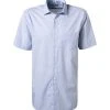 Seidensticker Hemd 696131/12 Kurzarmhemd, Slim Fit, Popeline, Hellblau kariert, Hellblau-weiß