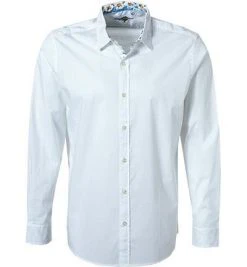 Lucky de Luca Hemd Nyro 95140/1 Baumwolle, Weiß