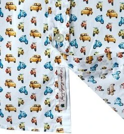 Lucky de Luca Hemd Nyro 95141/2 Baumwolle, Weiß-blau gemustert, Weiß-gelb-blau -hemdenverkauf 349188 norm3