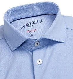 PURE Hemd 4035-21750/110 Funktionsmaterial, Mittelblau meliert, Mittelblau -hemdenverkauf 349813 norm2